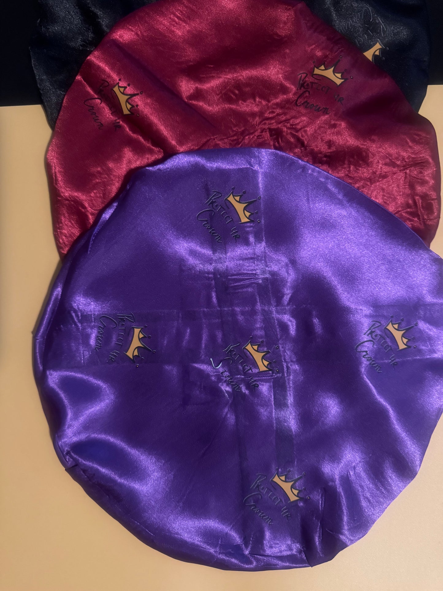 Royal Purple Satin Farady sleep Cap