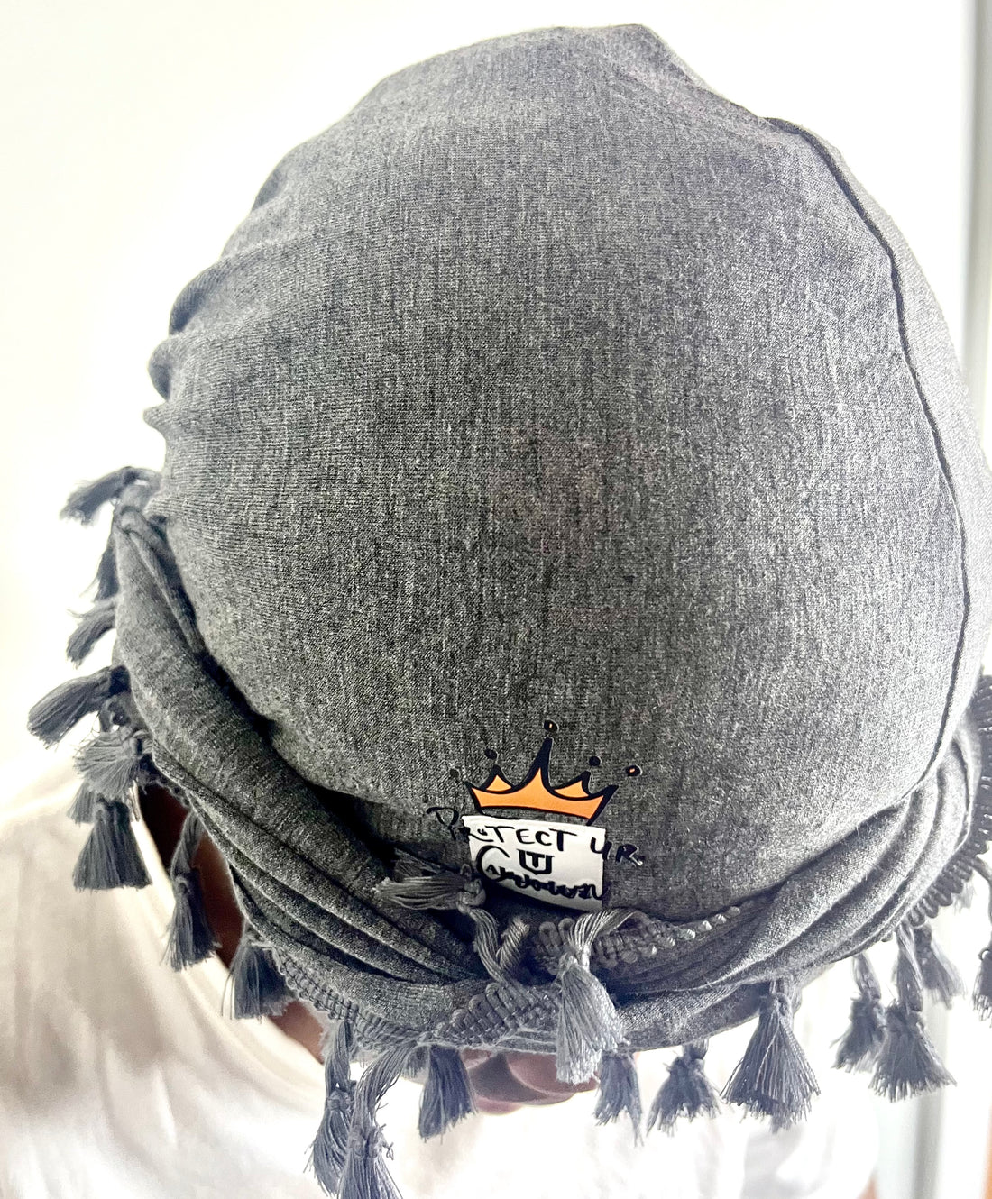 Grey Turban with added Faraday