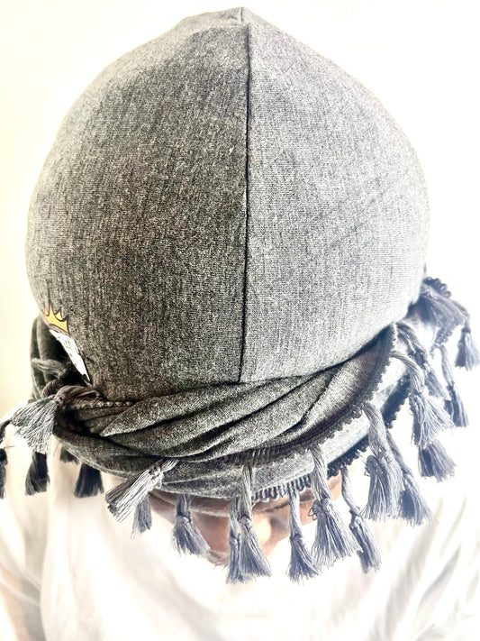 Grey Turban with added Faraday