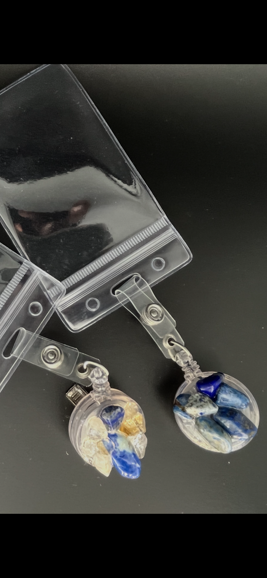 Lapis Lazuli Crystal Name Badge
