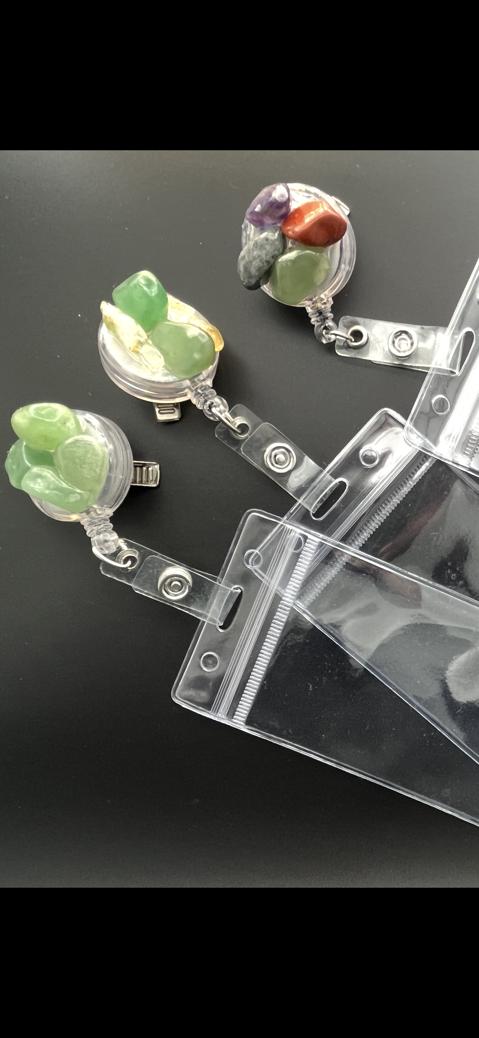 Green Aventurine Crystal Name Badges