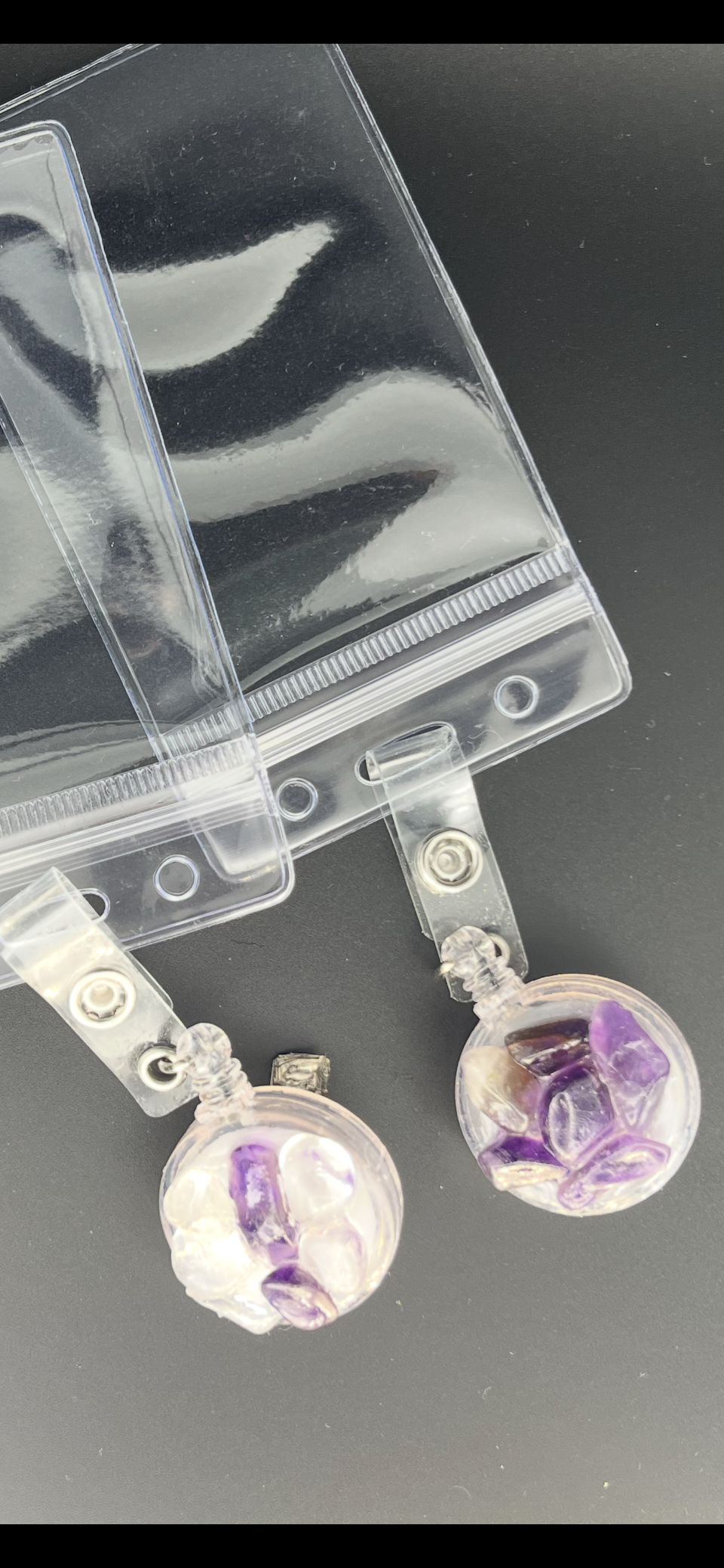 Amethyst Crystal Name Badge