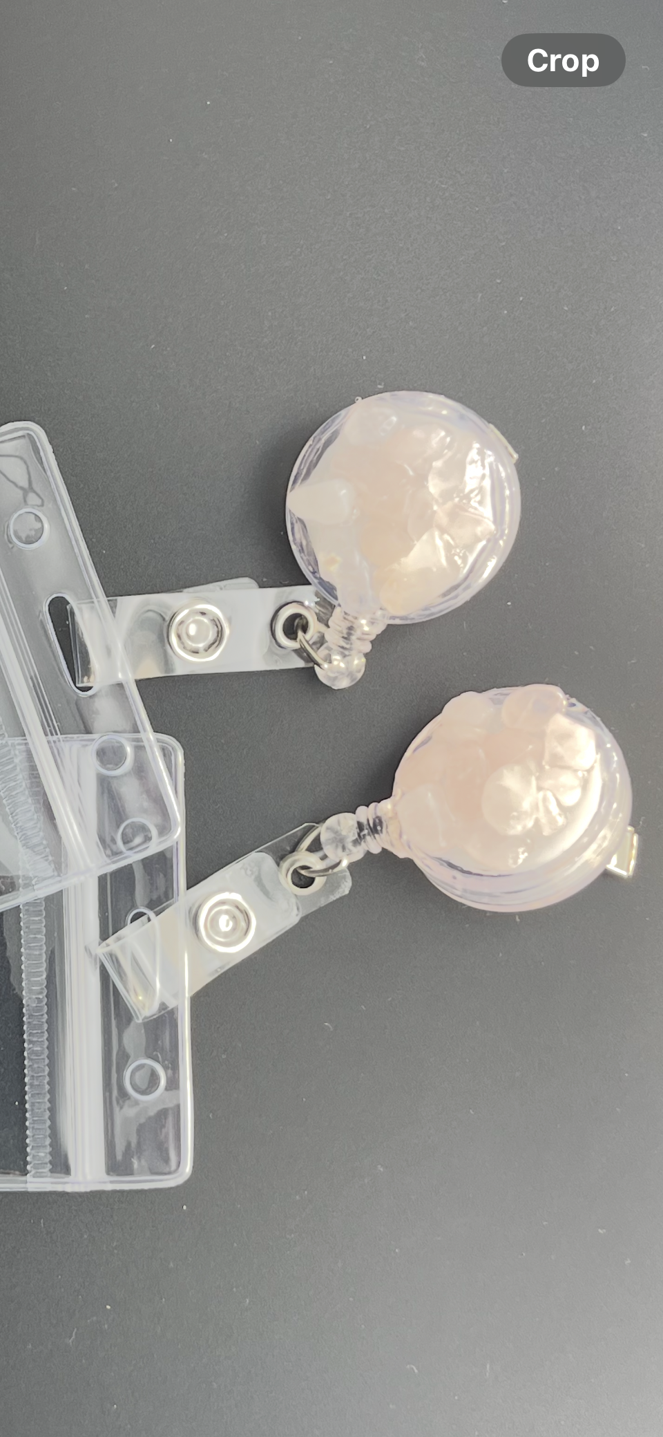 Rose Quartz Crystal Name Badge