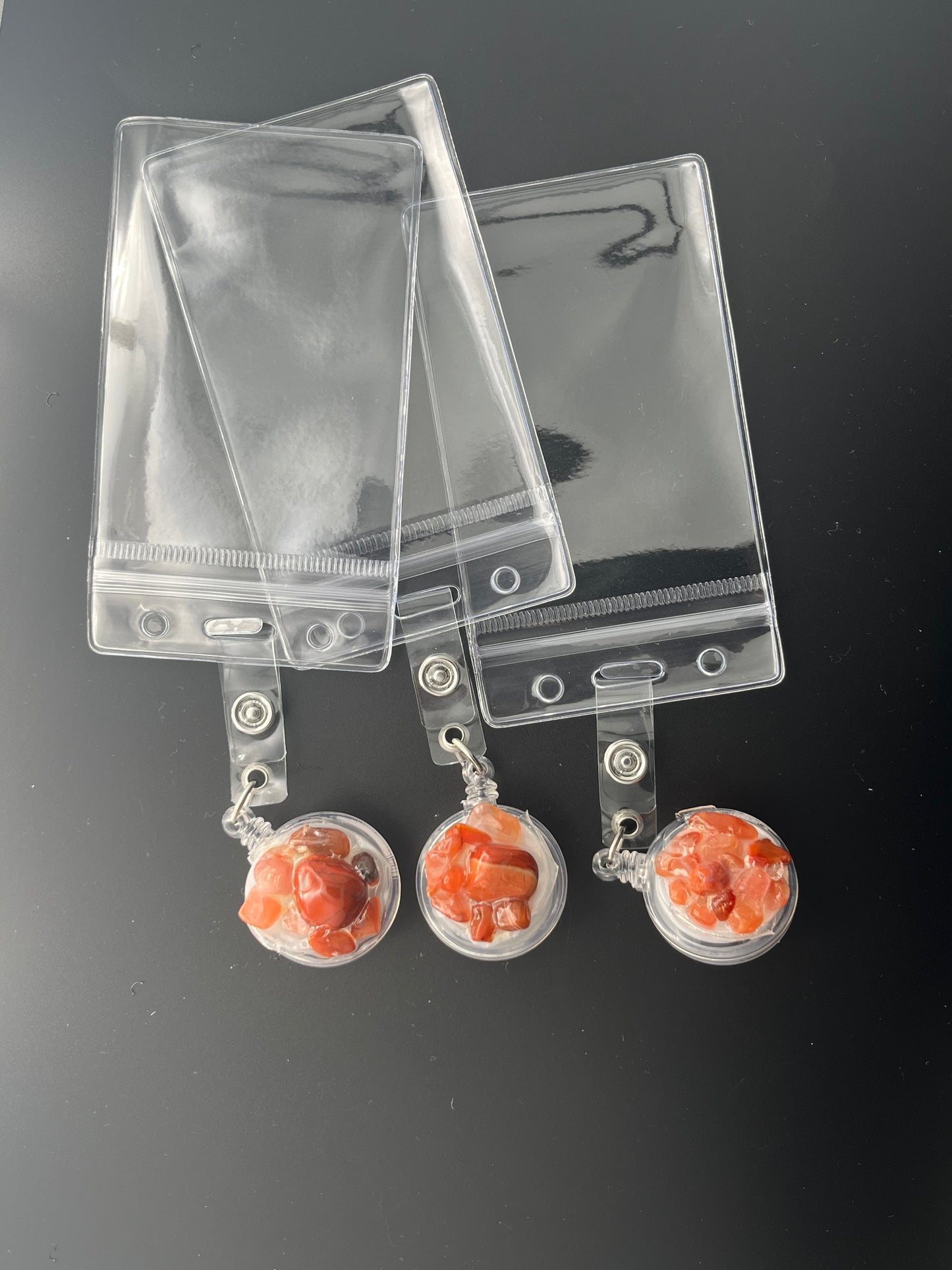 Carnelian Crystal Name Badge Holder