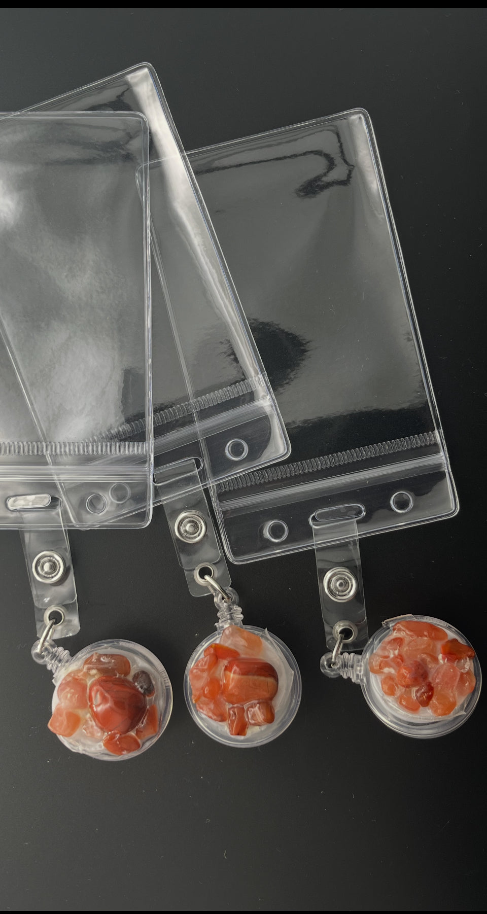 Carnelian Crystal Name Badge Holder